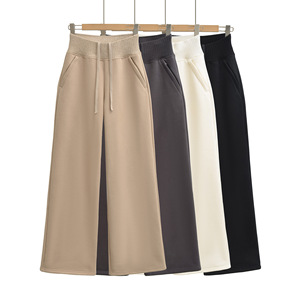 Nouveau modèle 2026 – <span class=keywords><strong>Pantalon</strong></span> décontracté à taille large avec cordon de serrage, <span class=keywords><strong>pantalon</strong></span> en <span class=keywords><strong>velours</strong></span> fin, <span class=keywords><strong>pantalon</strong></span> droit taille haute à jambe large pour <span class=keywords><strong>femme</strong></span> - Product Image 4