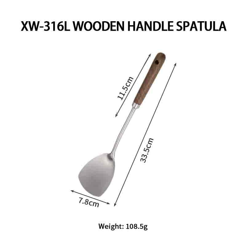 316L wooden handle spatula