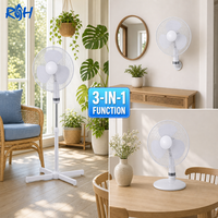 Ventilateur sur pied, mural et de bureau Rihuang 3-en-1 de 16 pouces pour chambre, salon, bureau, hôtel, usage domestique – Fabrication OEM