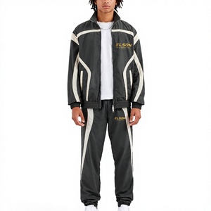 Ensemble de survêtement ample et oversize pour homme, pantalon de jogging en nylon, coupe-vent, streetwear, ensemble 2 pièces personnalisé pour homme - Product Image 1