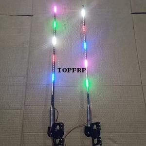 Lumières LED colorées, mât de drapeau en fibre de verre, lumière d'avertissement - Product Image 4