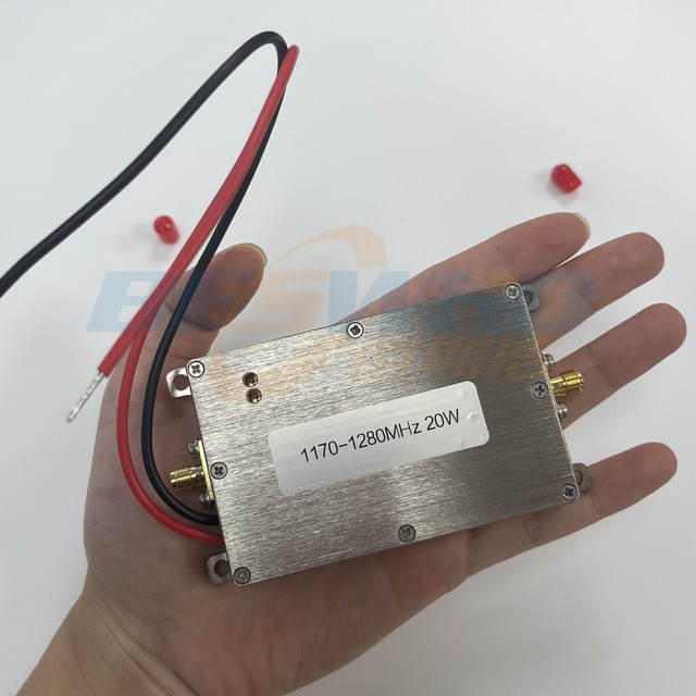 New 20W Power Amplifier 1170-1280MHz 43dBm Wireless Signal RF Power Amplifier Module