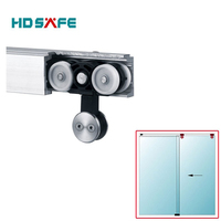Roulettes de porte coulissante en verre suspendues en acier inoxydable HDSAFE SA8600A-2, robustes, design moderne, garantie de 3 ans