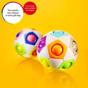 Jouets sensoriels intelligents pour fêtes, gadgets anti-stress, Pop <span class=keywords><strong>n</strong></span> Play, cadeaux de Noël, puzzle 3D de football, <span class=keywords><strong>boule</strong></span> cube <span class=keywords><strong>magique</strong></span> arc-en-ciel - Product Image 3