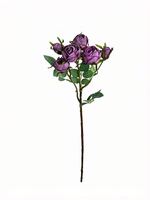 Mini rose artificielle à 6 têtes effet brûlé pour décoration de maison et de mariage