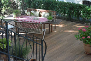 กระเบื้องพื้นไม้ไผ่คอมโพสิตแบบทอเส้นใยแน่นพิเศษ หนา 12 มม. ติดตั้งง่าย ผิวสัมผัสสีชาร์โคล สำหรับห้องนั่งเล่นสไตล์โมเดิร์น 5 - Product Image 3