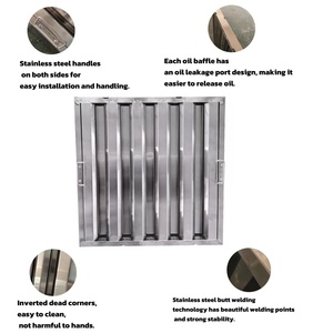 Dégraissant en acier inoxydable, filtres à graisse et à fumée, certifié CE pour les hottes <span class=keywords><strong>de</strong></span> cuisine commerciales à essence - Product Image 3