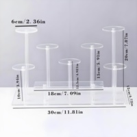 Présentoir en acrylique à prix de gros, support rond à niveaux personnalisable pour bijoux, vitrine transparente de haute qualité pour magasin professionnel