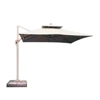 الجديد الحديث كبير روما مصباح ليد قابلة للطي في الهواء الطلق المظلة مظلة للحديقة مع الستائر