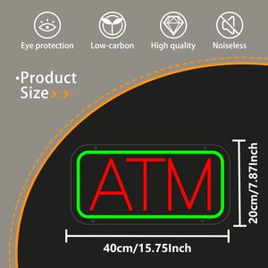 ATM neon LED no-installation indoor ambient <b>light</b> bank <b>window</b> ATM indicator <b>light</b> luminous sign decorative <b>light</b> Customized 12V - Product Image 3