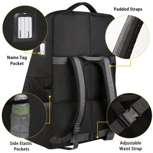 Sac à dos de voyage rembourré pour siège auto, certifié BSCI, grand sac à dos durable pour sièges auto, sac de contrôle pour porte de gare aéroportuaire - Product Image 4