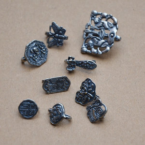 Cierre de Plata Shanxi para Collar, Hebillas con Formas Mixtas y Patrones Auspiciosos para la Fabricación de Joyería y Accesorios - Product Image 1