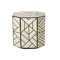 Nouvelle tendance Design Os Incrustation Résine Salon Tabouret De Luxe Design Os Incrustation Console Accent Table Os Incrustation Salon Tabouret