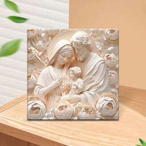 Produk baru tiba kualitas tinggi kerajinan Resin dekorasi meja kelahiran Yesus Kristus pemandangan bingkai gambar dijual - Product Image 4