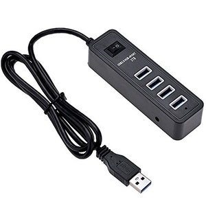 高品质迷你便携式120厘米<span class=keywords><strong>USB</strong></span> 3.0集线器4端口分离器，适用于笔记本电脑闪存驱动器打印机和相机5GBPS 4-en-1集线器 - Product Image 1