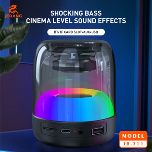 Jeqang JB-711 Mini Outdoor RGB Speaker per 5.3 Type-C ricarica in vetro di ingresso AUX in plastica alimentato a batteria Surround Sound - Product Image 3