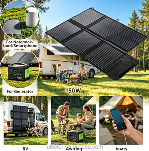 Panel Solar Portátil de 150W, 20V, Plegable, Impermeable IP64, Alta Eficiencia del 22.5% para Estación de Energía Solar y Campamentos al Aire Libre - Product Image 5