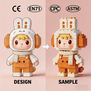 Figura Conmemorativa de Mascotas Personalizada, Juego de Bloques de Construcción de Plástico para Regalo Creativo <span class=keywords><strong>y</strong></span> Exhibición Coleccionable - Product Image 3