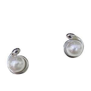 22438 S925 Accesorios de Plata para DIY con Perlas, Bandeja Vacía para Pendientes, Gancho de Serpiente Espiritual, Cuentas de 9-10mm para Pendientes de Moda - Product Image 5