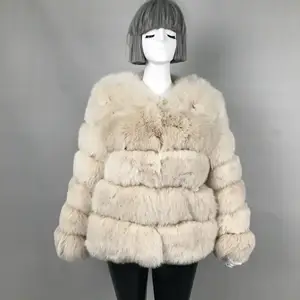 Custom Factory Direct Wholesale Fur Coat Women Natural Fur Coat Real Fox Jacket Winter Genuine Fox Fur Coat