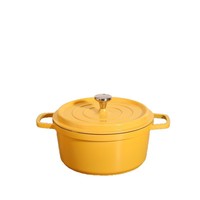 Marmite en fonte d'aluminium émaillée, revêtement antiadhésif, multifonctionnelle, pour usage domestique, compatible avec tous les types de plaques de cuisson, design moderne et minimaliste