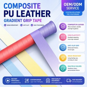 Bande adhésive personnalisée pour raquettes de badminton et de tennis, OEM ODM, antidérapante, absorbant la transpiration, avec emballage individuel - Product Image 3