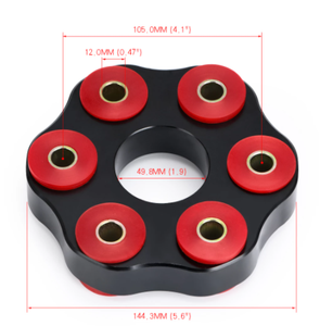 LK = 105mm/12mm eje de transmisión de disco flexible de aluminio de poliuretano para 92-05 <span class=keywords><strong>Toyota</strong></span> <span class=keywords><strong>Supra</strong></span> Lexus SC300 GS300 2JZ 1UZ Joint 3751124010 - Product Image 1