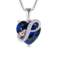Eeuwige liefde hart hanger ketting micro ingelegde zirkoon kristallen ketting voor vrouwen jubileum Valentijn cadeau