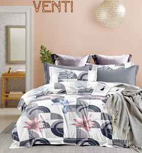 Ensemble de literie 4 pièces en microfibre imprimée de qualité supérieure, comprenant un couvre-lit, des draps et des taies d'oreiller, doux, léger, respirant, 400TC, broderie - Product Image 4