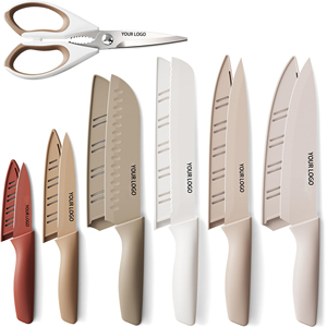 Juego de Cuchillos de Cocina de 13 Piezas al por Mayor con 6 Protectores de Hoja, Acero Inoxidable, Cuchillo de <span class=keywords><strong>Chef</strong></span>/Utilitario/Rebanador/de Frutas/de Pan, Profesional - Product Image 2