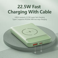Power Bank Magnetik Nirkabel 10000mAh 15W Terlaris, Pengisian Cepat PD22.5W, Ultra Tipis, Mini, Portabel & Stasiun Pengisian Daya