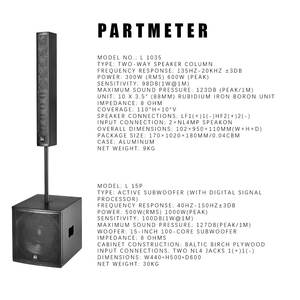 Altavoz de Columna DBK de 10x3.5 Pulgadas con Subwoofer Activo de 15 Pulgadas, Sistema de Altavoces PA, Equipo de Sonido <span class=keywords><strong>DJ</strong></span> para Iglesia, Eventos y Fiestas - Product Image 4