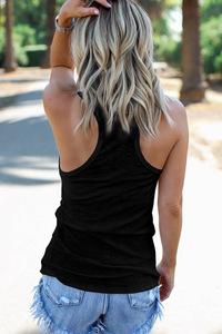 <span class=keywords><strong>Débardeur</strong></span> simple à col rond pour femmes, couleur unie, bon marché, personnalisé, promotion - Product Image 3