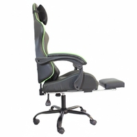 Chaise de jeu inclinable en cuir PU noir de haute qualité, réglable, style course, pour ordinateur, bureau et salon