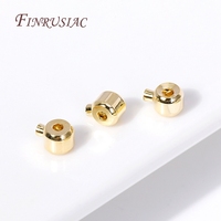 Composants de fabrication de bijoux à bricoler soi-même plaqués or 18 carats perles à sertir et bracelets d'extrémité pour lampes et laçage de bijoux