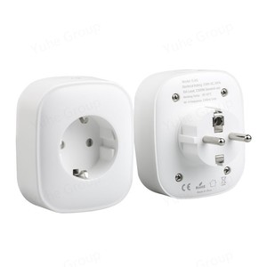 Prises et interrupteurs intelligents avec Wi-Fi pour commande vocale Alexa/Google Home, design coulissant, compatibles EU/AU/France - Product Image 2