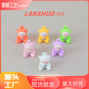 Figuras en Miniatura de Teletubbies, Resina Plástica, Versión Q, Adornos 3D para Escritorio, para Niños de 5 a 7 Años - Product Image 3