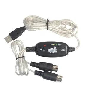 Midi để USB cáp máy tính 2 trong 1 PC để âm nhạc phòng thu Bàn phím USB Một 5 pin MIDI trong ra chuyển đổi cáp cho USB MIDI Cáp