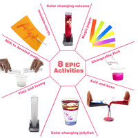 Gran oferta, juguete de experimento de ciencia de laboratorio escolar para niños, Kit de experimento de química que cambia de Color para niños