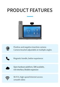 SIP écran tactile vidéo de haute qualité Android 12 réunion téléphone <span class=keywords><strong>IP</strong></span> prise en charge WiFi Gigbit Ethernet Port POE téléphone de conférence Voip - Product Image 5