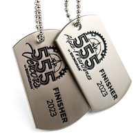 Collier personnalisé pour homme avec logo gravé, pendentif en acier inoxydable avec code QR, plaque d'identification émaillée, nom personnalisé, plaque d'identification 3D personnalisée