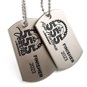 Cá nhân hoá Logo Mens Vòng Cổ Khắc thép không gỉ QR mã dogtags Mặt dây chuyền men sơn Tên ID 3D tùy chỉnh Dog Tag - Product Image 5