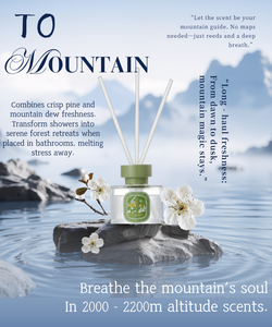 À la montagne aromathérapie coffret cadeau luxe décalcomanie roseau diffuseur parfum huile essentielle maison Festival diffuseurs floraux - Product Image 3