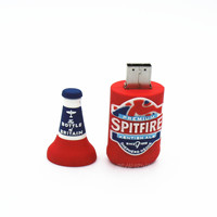 Nouveau 3.0 doux pvc bouteille de vin forme usb flash drive personnel utilisé spécial 1-64gb forme de bouteille de bière usb disque de mémoire flash