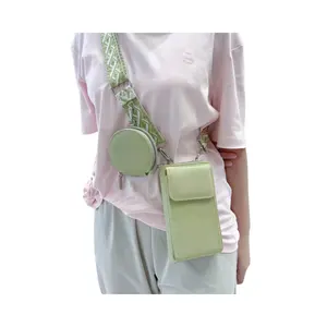 Small Messenger Mobile Phone Shoulder Bag Custom Leather Mini Coin Wallet Purse Crossbody Bag