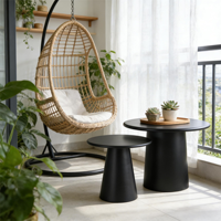 Table basse moderne de haute qualité, design moderne, meubles de salon en métal, ronde, simple
