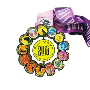 Médailles sportives en métal personnalisées pour fabricants, médailles de défi Conqueror, médailles de défi Pleine Lune sur mesure, vente en gros - Product Image 3