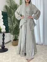 Abaya musulmane pour femmes de haute qualité K-35, en satin de soie, style turc, grande taille, longueur cheville, coupe ajustée, pour mariage et usage quotidien