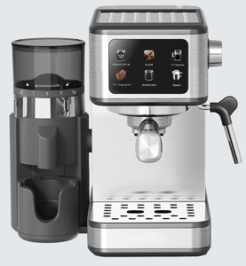<span class=keywords><strong>Machine</strong></span> à expresso semi-automatique avec écran tactile numérique, broyeur intégré en acier inoxydable, buse vapeur, pour la maison - Product Image 2