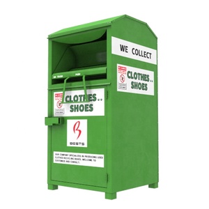 High Quality China rivet Assemble Outdoor Clothing Donation Bin knock down Clothing Donation Bin
